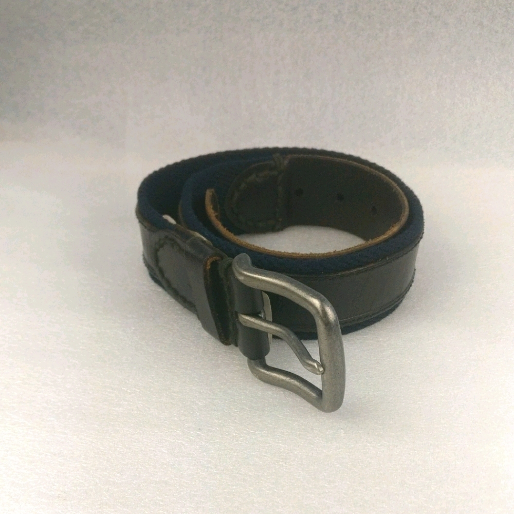 Tweed+💯%Cow Leather Solid Brass Buckle retro belt